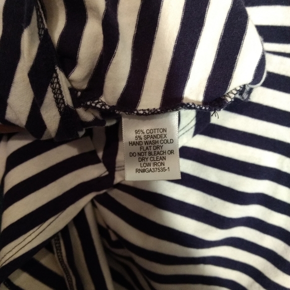 Monteau Black & White Peplum Top Large - Picture 2 of 7